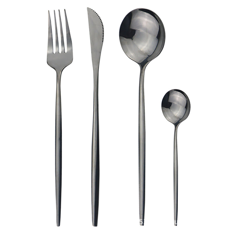 Conjunto de talheres de aço inoxidável 24 pçs