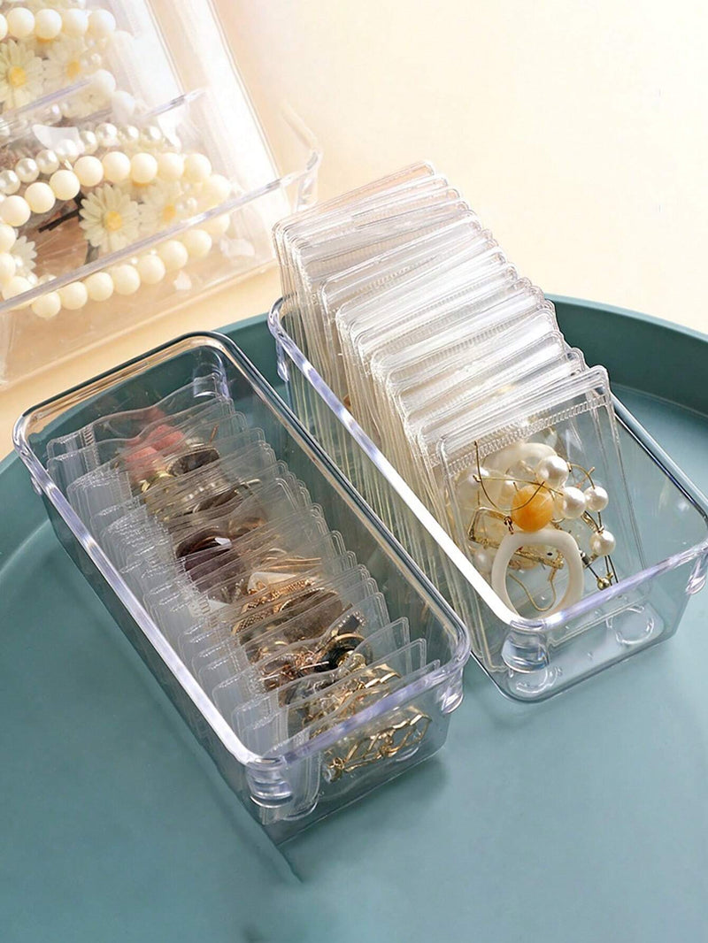 Organizador para Joias Pvc Transparentes E Recicláveis Com Fecho De Zíper, Anti-oxidação