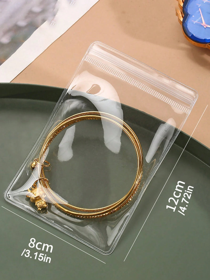 Organizador para Joias Pvc Transparentes E Recicláveis Com Fecho De Zíper, Anti-oxidação