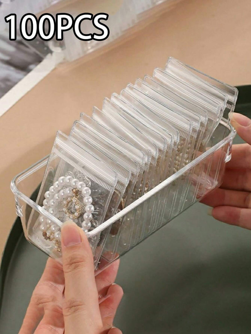 Organizador para Joias Pvc Transparentes E Recicláveis Com Fecho De Zíper, Anti-oxidação