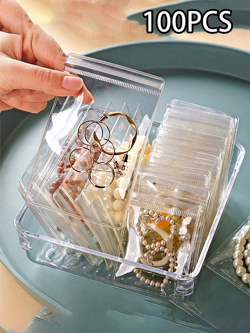 Organizador para Joias Pvc Transparentes E Recicláveis Com Fecho De Zíper, Anti-oxidação