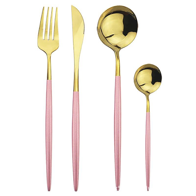 Conjunto de talheres de aço inoxidável 24 pçs