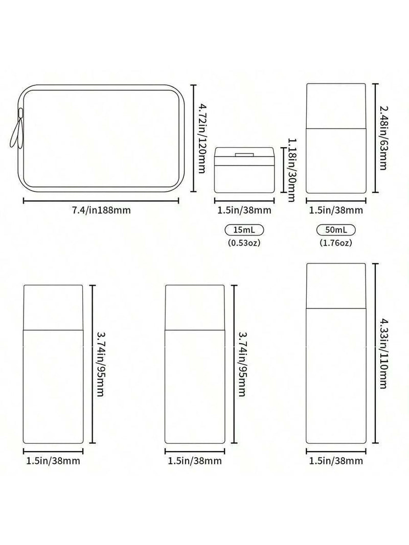Conjunto de Garrafas para Cosméticos