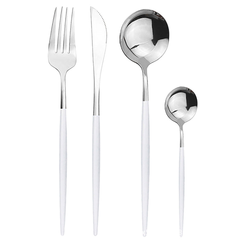 Conjunto de talheres de aço inoxidável 24 pçs