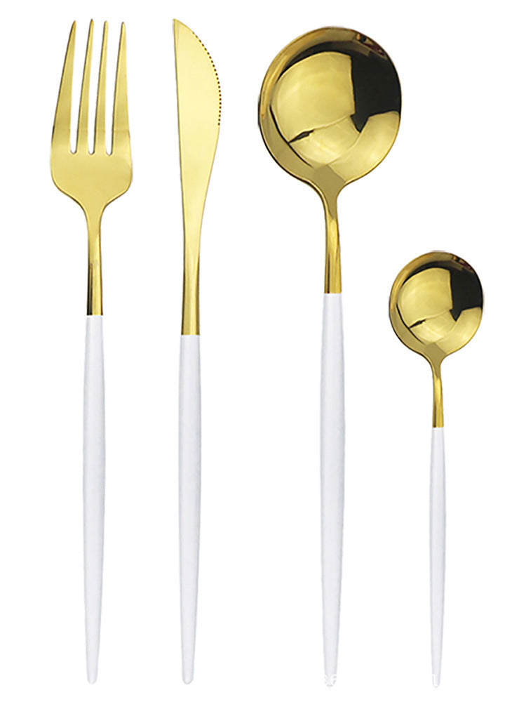 Conjunto de talheres de aço inoxidável 24 pçs