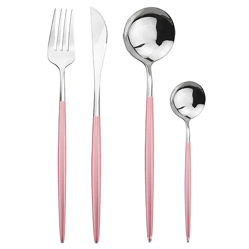 Conjunto de talheres de aço inoxidável 24 pçs