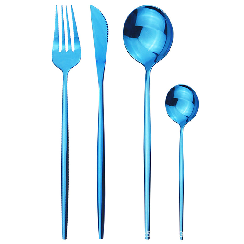 Conjunto de talheres de aço inoxidável 24 pçs