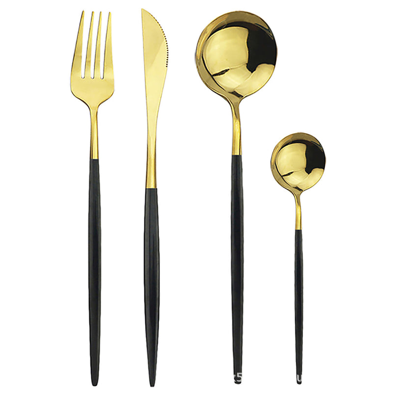 Conjunto de talheres de aço inoxidável 24 pçs