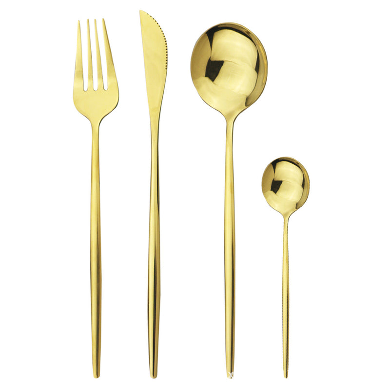 Conjunto de talheres de aço inoxidável 24 pçs