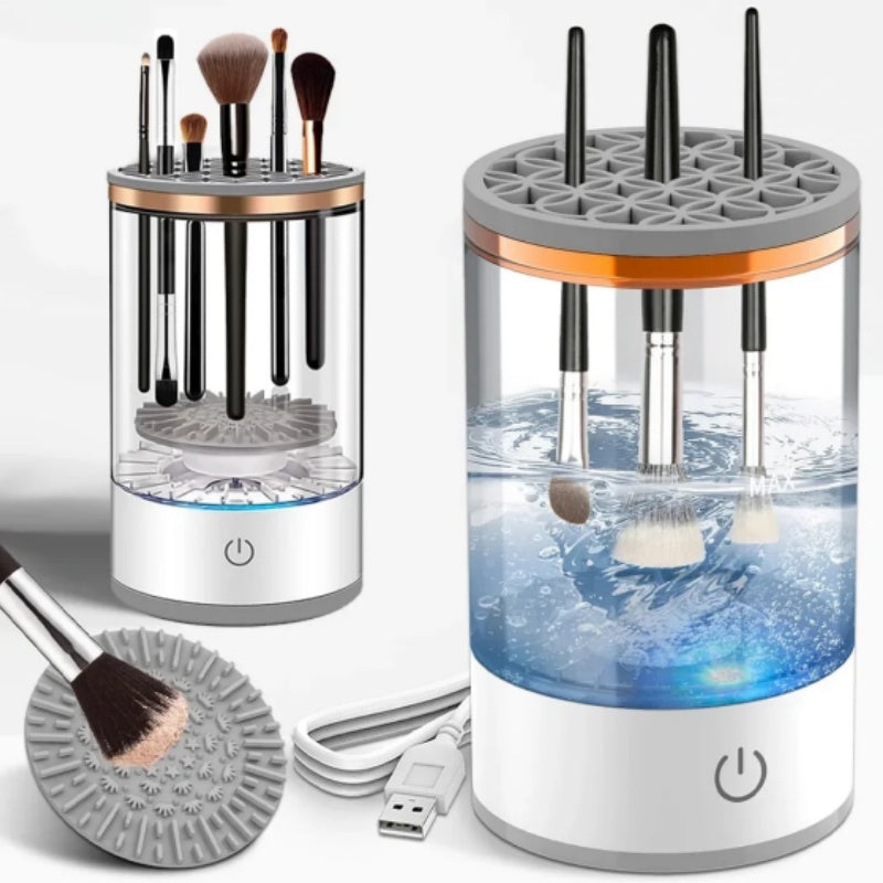 Limpador de pincéis de maquiagem, USB, portátil