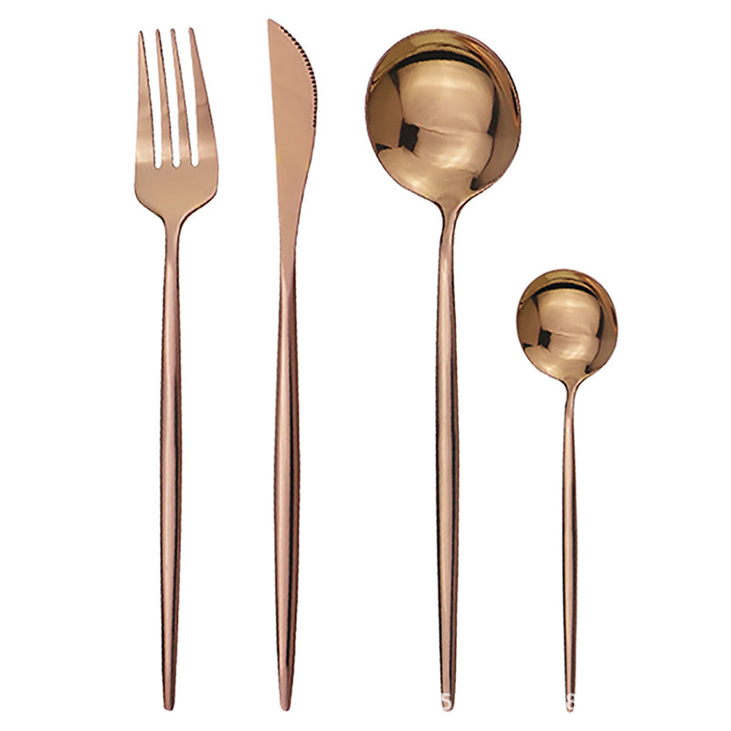Conjunto de talheres de aço inoxidável 24 pçs