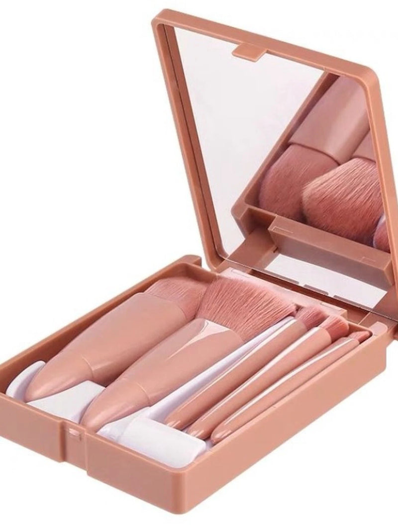 Kit 5 pincéis para maquiagem Com espelho super sofisticado