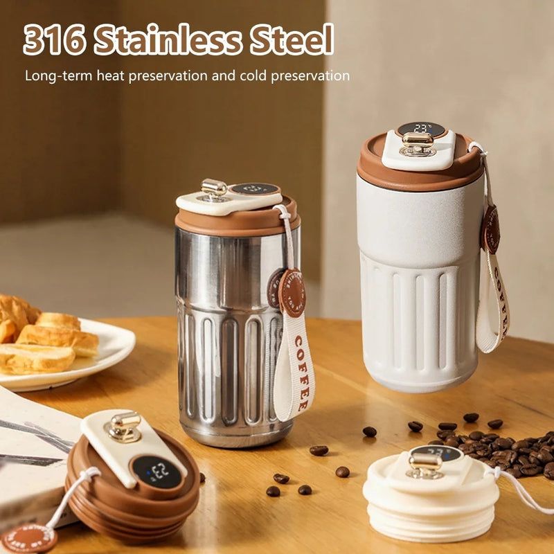 Garrafa térmica digital inteligente 450 ml
Caneca de café portátil .
Garrafa de aço inoxidável.