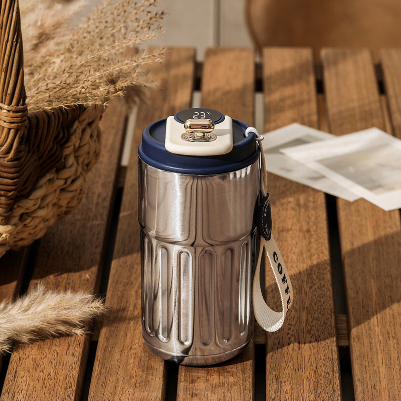 Garrafa térmica digital inteligente 450 ml
Caneca de café portátil .
Garrafa de aço inoxidável.