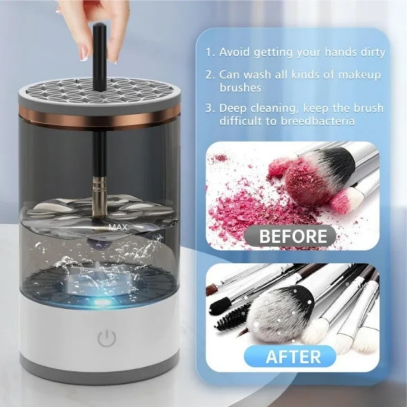 Limpador de pincéis de maquiagem, USB, portátil